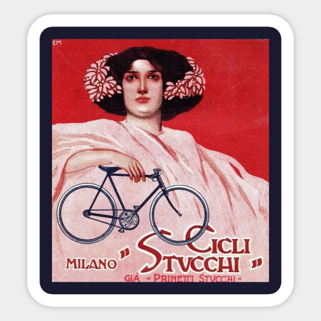 Poster art for the Stucchi bicyle Sticker by mike11209